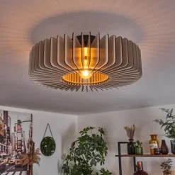 Plafonnier Konbongou Noir, 1 lumière