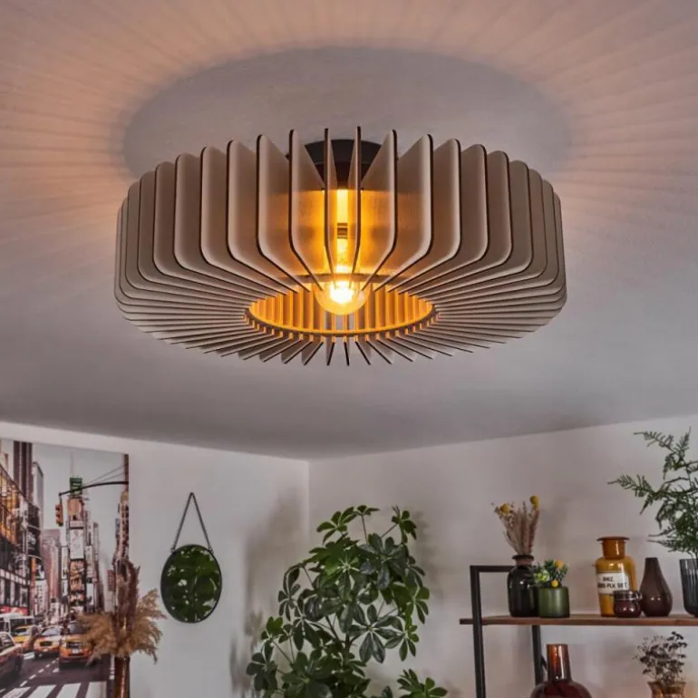 Plafonnier Konbongou Noir, 1 lumière