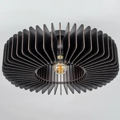 Plafonnier Konbongou Noir, 1 lumière