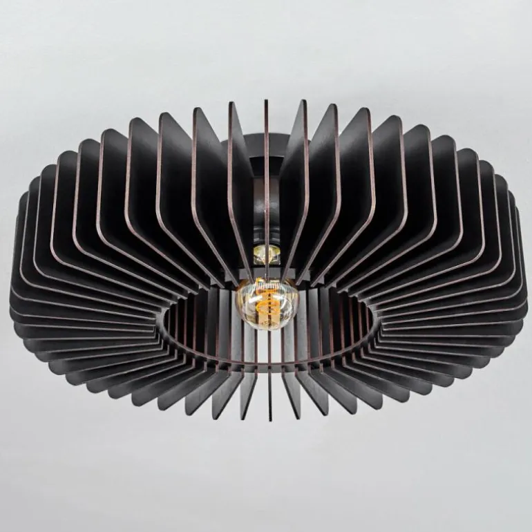 Plafonnier Konbongou Noir, 1 lumière