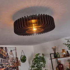 Plafonnier Konbongou Noir, 1 lumière