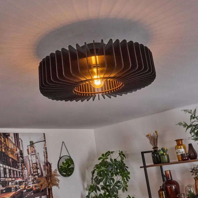 Plafonnier Konbongou Noir, 1 lumière