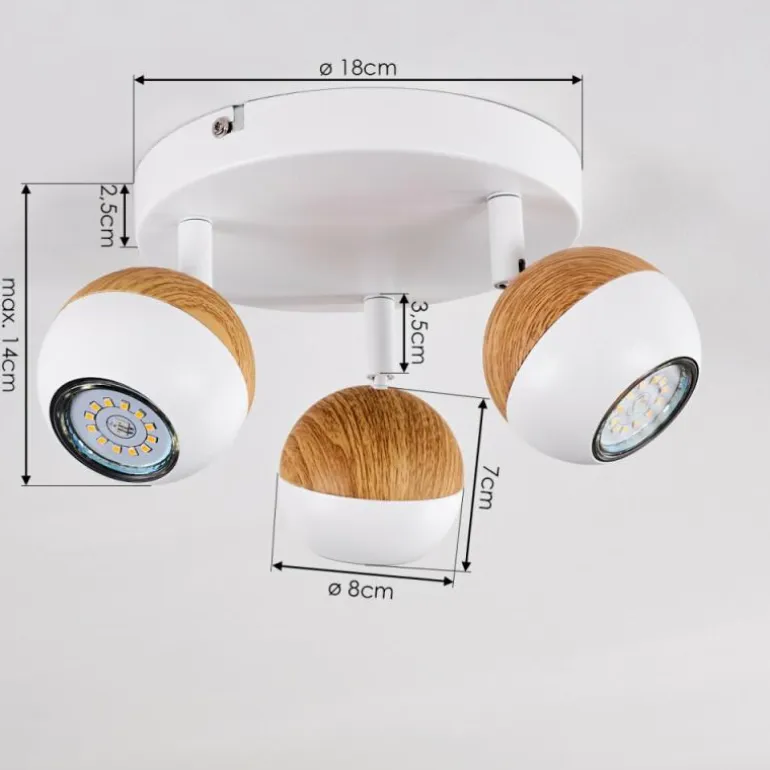 Plafonnier Kotaoa LED Blanc, 3 lumières