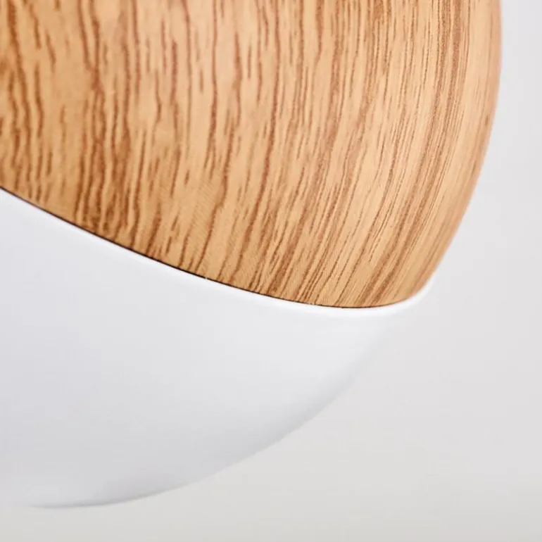 Plafonnier Kotaoa LED Bois clair, Blanc, 2 lumières