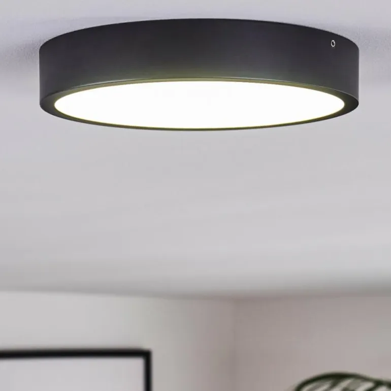 Plafonnier Kragos LED Noir, 1 lumière