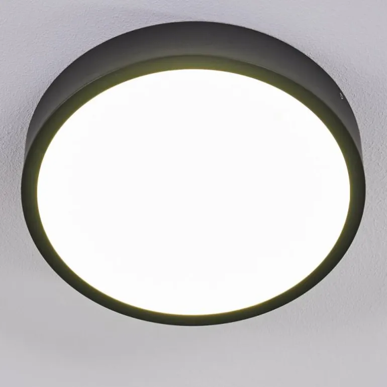 Plafonnier Kragos LED Noir, 1 lumière