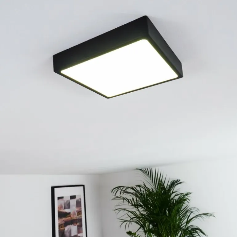 Plafonnier Kragos LED Noir, Blanc, 1 lumière