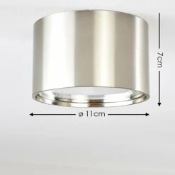 Plafonnier Kristallo LED Nickel mat, 1 lumière
