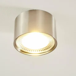Plafonnier Kristallo LED Nickel mat, 1 lumière