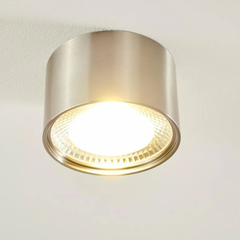 Plafonnier Kristallo LED Nickel mat, 1 lumière