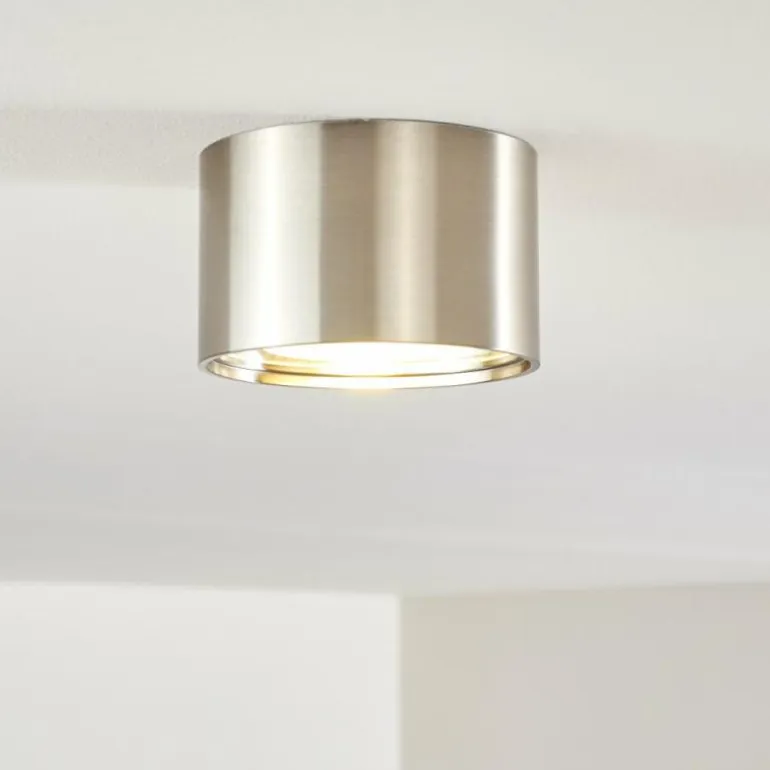 Plafonnier Kristallo LED Nickel mat, 1 lumière
