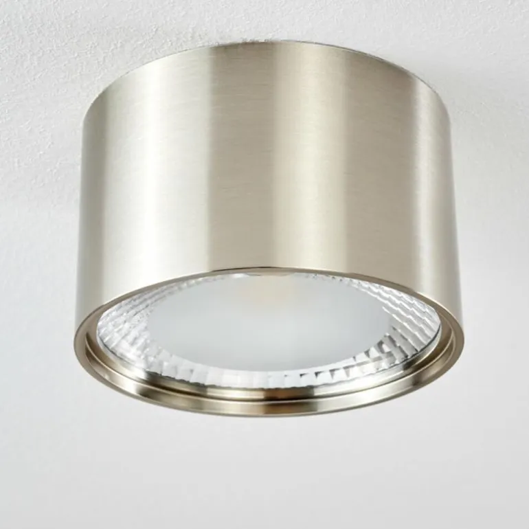 Plafonnier Kristallo LED Nickel mat, 1 lumière