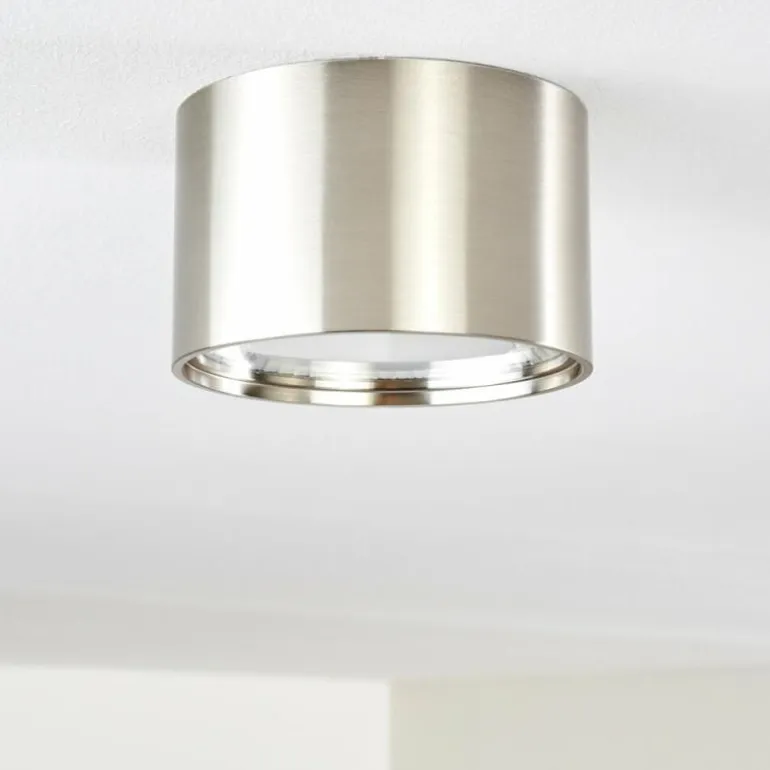 Plafonnier Kristallo LED Nickel mat, 1 lumière