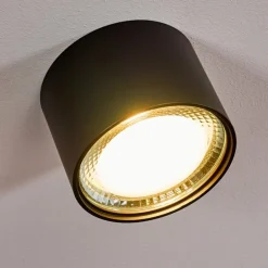 Plafonnier Kristallo LED Noir, 1 lumière