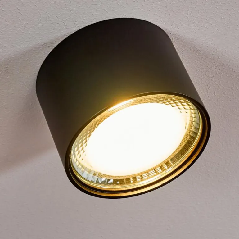 Plafonnier Kristallo LED Noir, 1 lumière