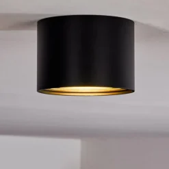 Plafonnier Kristallo LED Noir, 1 lumière