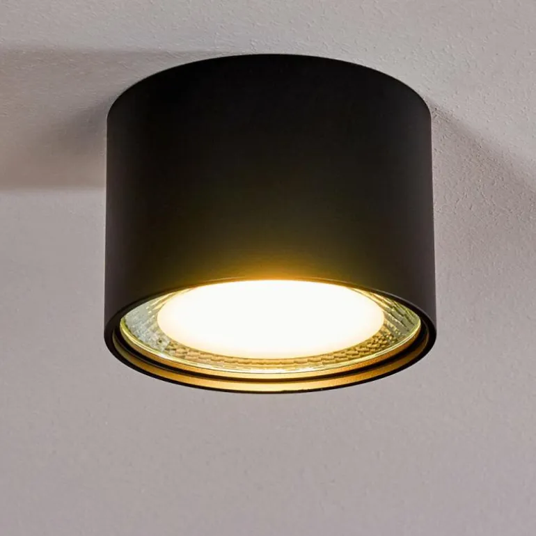 Plafonnier Kristallo LED Noir, 1 lumière