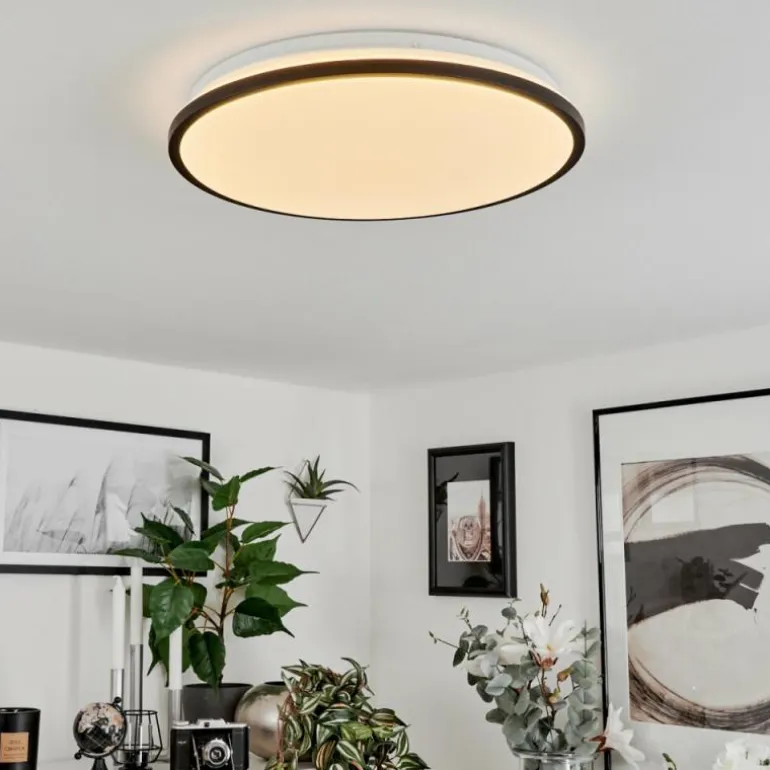 Plafonnier Kroch LED Blanc, 1 lumière, Télécommandes, Changeur de couleurs