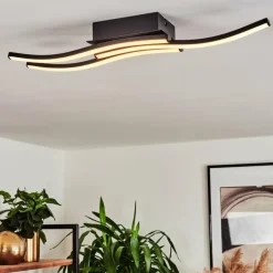 Plafonnier Kumahu LED Noir, 1 lumière