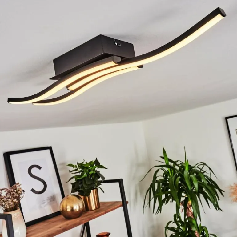 Plafonnier Kumahu LED Noir, 1 lumière