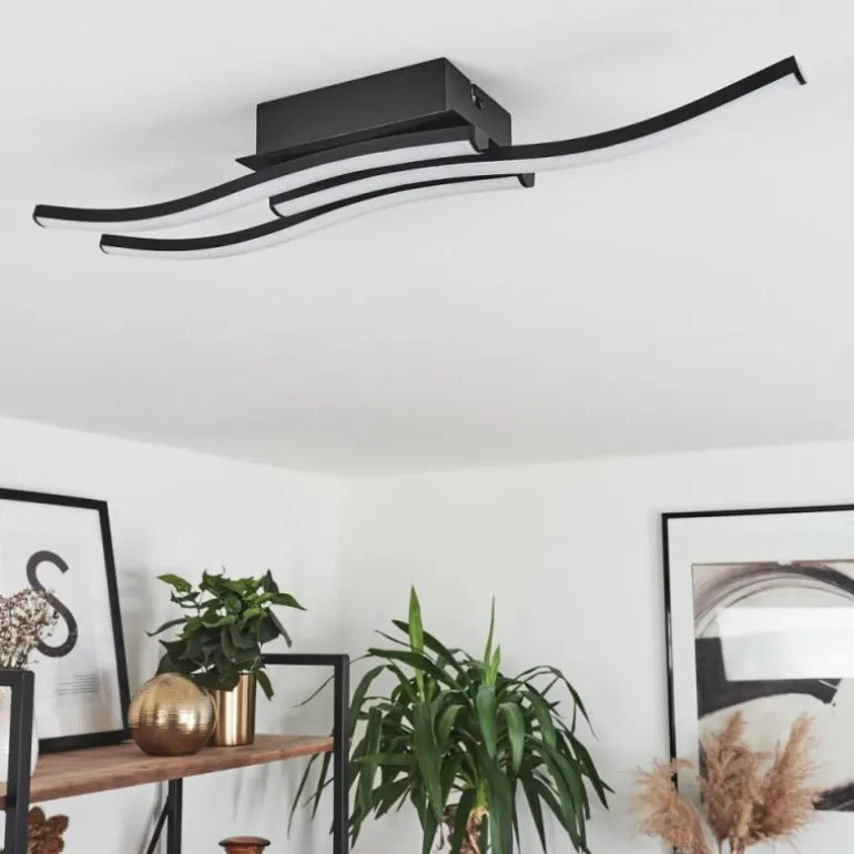 Plafonnier Kumahu LED Noir, 1 lumière