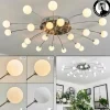 Plafonnier Lacosse LED Chrome, Nickel mat, 21 lumières