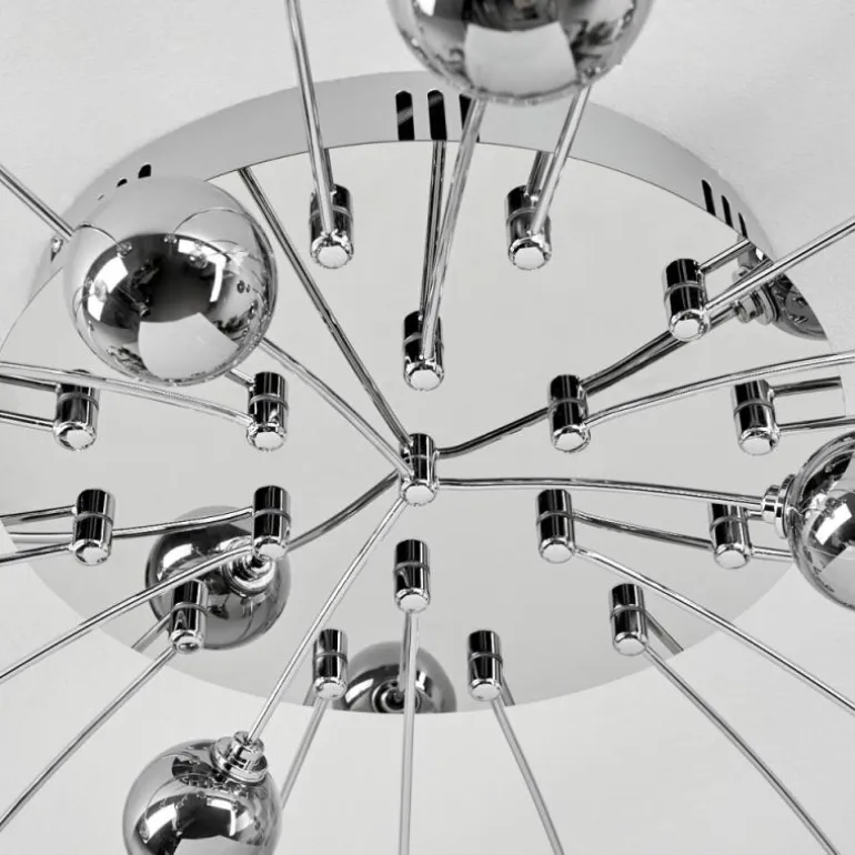 Plafonnier Lacosse LED Chrome, 21 lumières