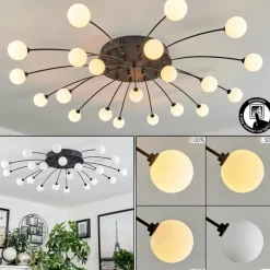 Plafonnier Lacosse LED Noir, 21 lumières