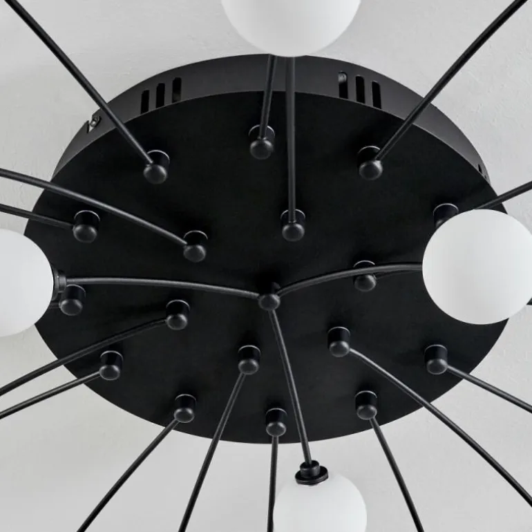 Plafonnier Lacosse LED Noir, 21 lumières