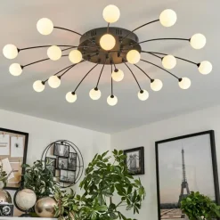 Plafonnier Lacosse LED Noir, 21 lumières