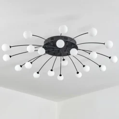 Plafonnier Lacosse LED Noir, 21 lumières