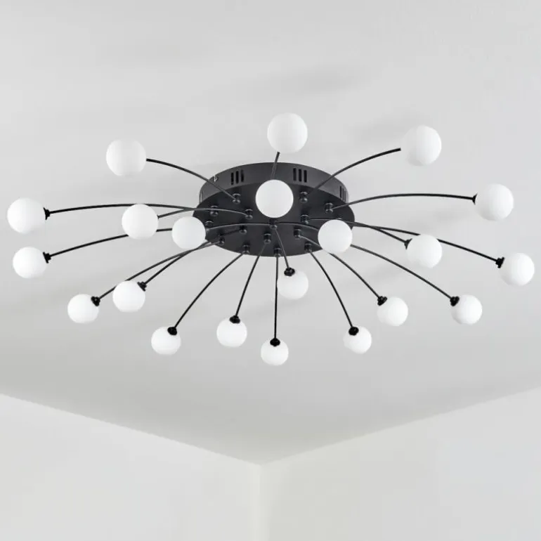 Plafonnier Lacosse LED Noir, 21 lumières