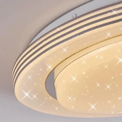 Plafonnier Laganadi LED Blanc, 1 lumière, Télécommandes