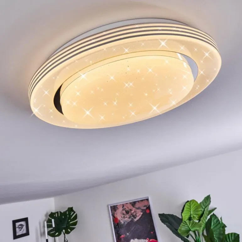 Plafonnier Laganadi LED Blanc, 1 lumière, Télécommandes