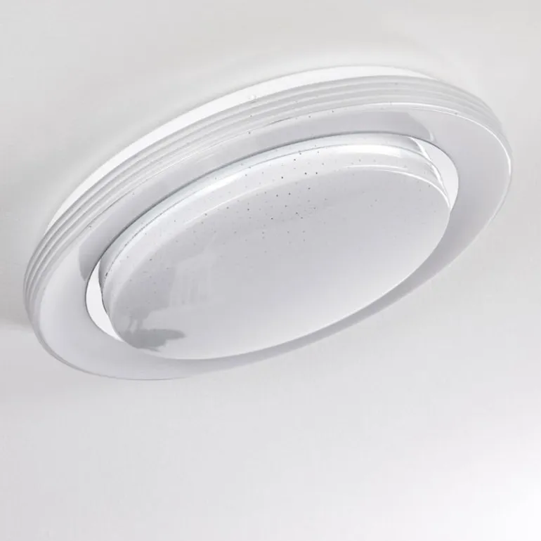 Plafonnier Laganadi LED Blanc, 1 lumière, Télécommandes