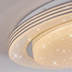 Plafonnier Laganadi LED Blanc, 1 lumière, Télécommandes