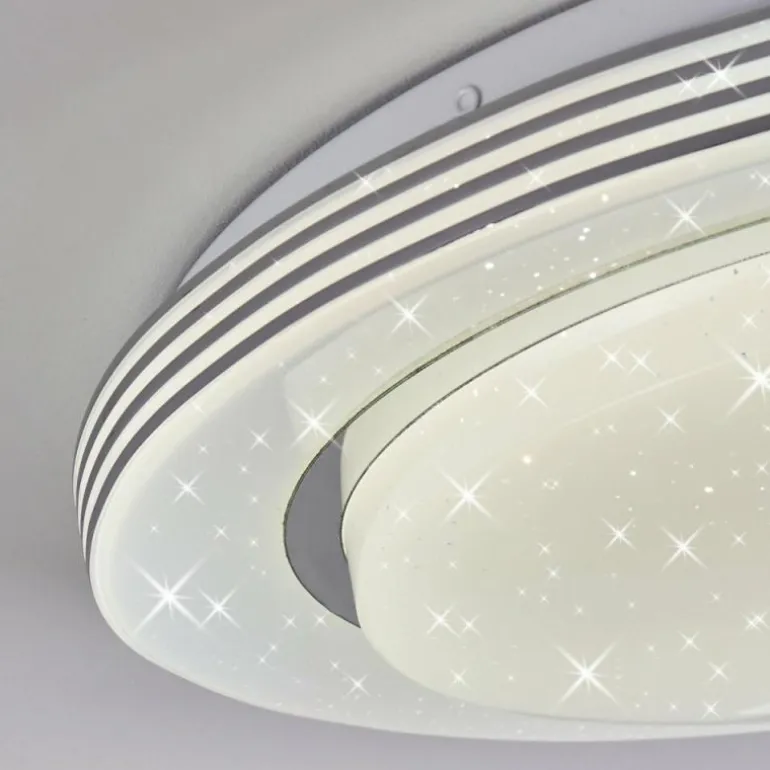 Plafonnier Laganadi LED Blanc, 1 lumière, Télécommandes