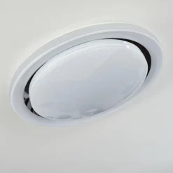 Plafonnier Laganadi LED Chrome, 1 lumière, Télécommandes, Changeur de couleurs