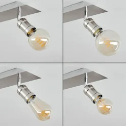 Plafonnier Lagunita Chrome, Nickel mat, 4 lumières