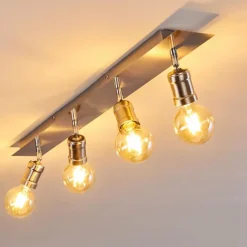 Plafonnier Lagunita Nickel mat, 4 lumières
