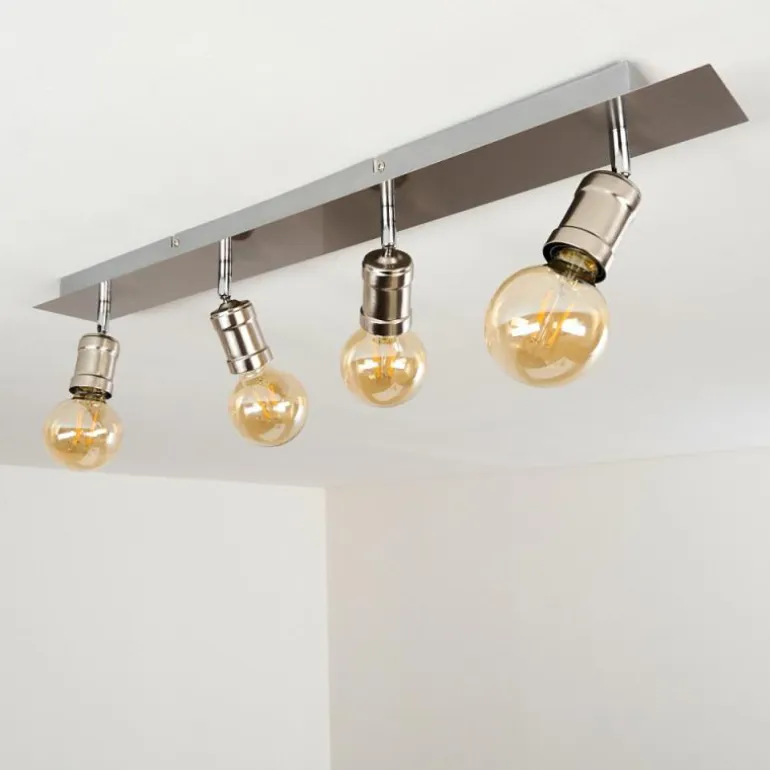 Plafonnier Lagunita Nickel mat, 4 lumières