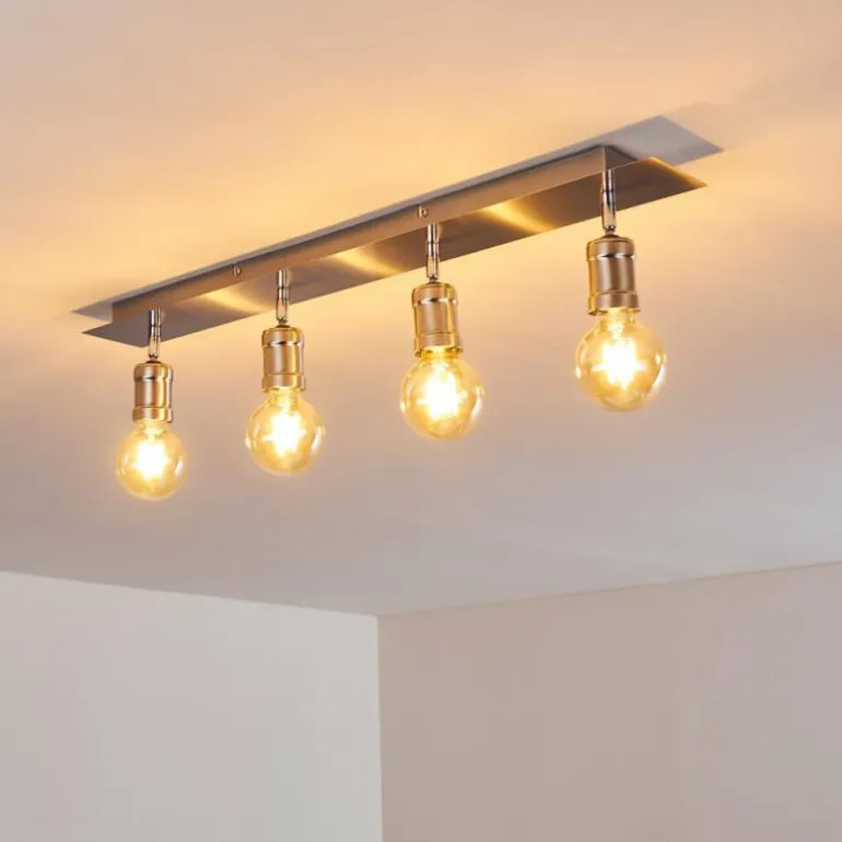 Plafonnier Lagunita Nickel mat, 4 lumières