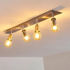 Plafonnier Lagunita Nickel mat, 4 lumières