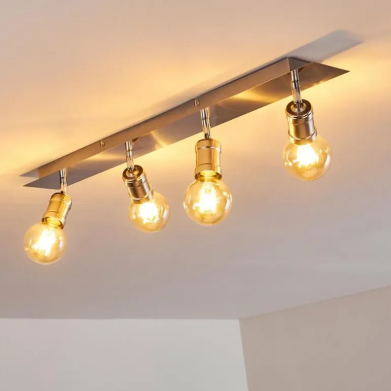 Plafonnier Lagunita Nickel mat, 4 lumières