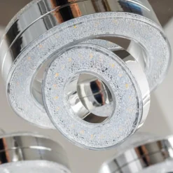 Plafonnier Lakeshore LED Chrome, 8 lumières