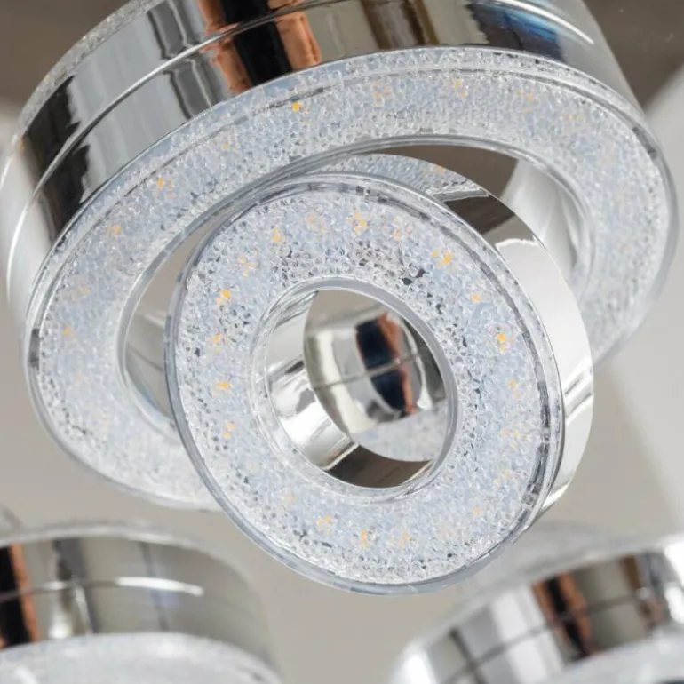 Plafonnier Lakeshore LED Chrome, 8 lumières