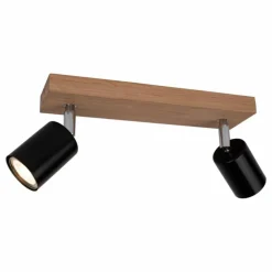 Plafonnier Languileo Bois clair, 2 lumières
