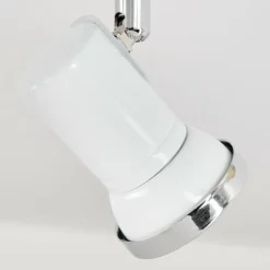 Plafonnier Lanrigan Chrome, Blanc, 4 lumières