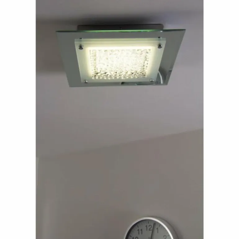 Plafonnier LED Globo Liana Chrome, 1 lumière