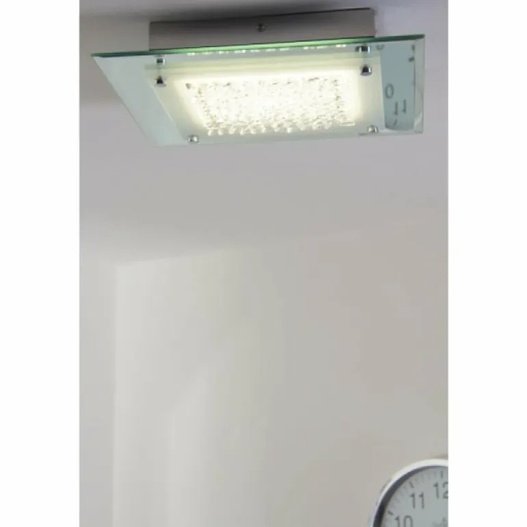 Plafonnier LED Globo Liana Chrome, 1 lumière